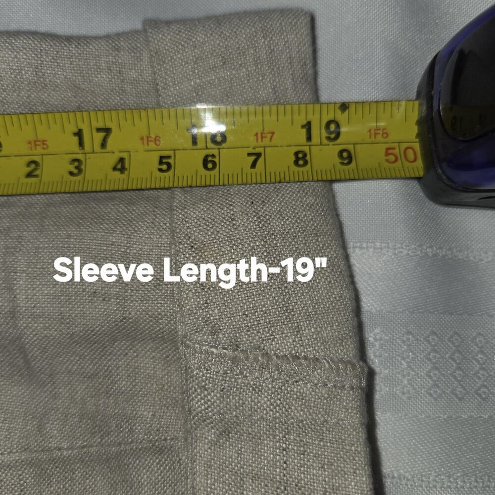 Linen Beige Shirt Jacket Womens Sz 2X JONES NEW YORK SPORT Button Down Pockets - Picture 16 of 16